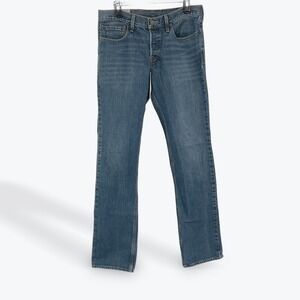 Hollister Classic Straight Mens Jeans Blue Button Fly W32 L34
